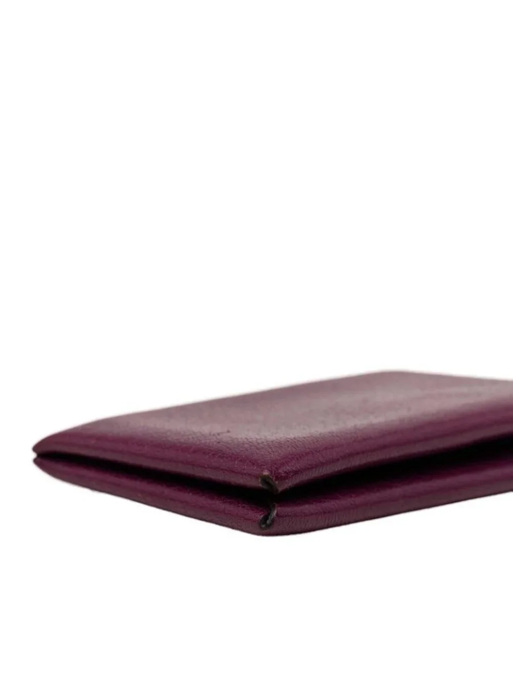 Hermes Calvi Card Case Business Anemone Purple Chevre